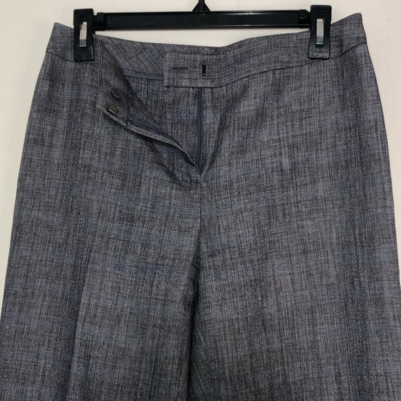 Lafayette 148 High Waist Blue Gray Light Wool Menswear Inspired Pants size 4 - Picture 4 of 9